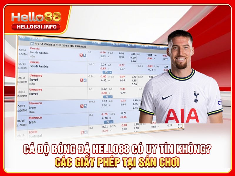 Cá độ bóng đá HELLO88 có uy tín không? Các giấy phép tại sân chơi