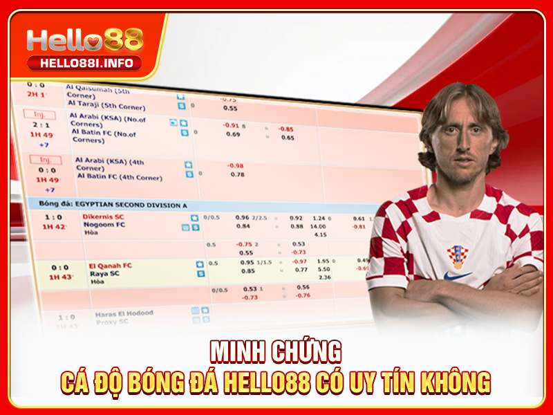 Minh chứng cá độ bóng đá HELLO88 có uy tín không